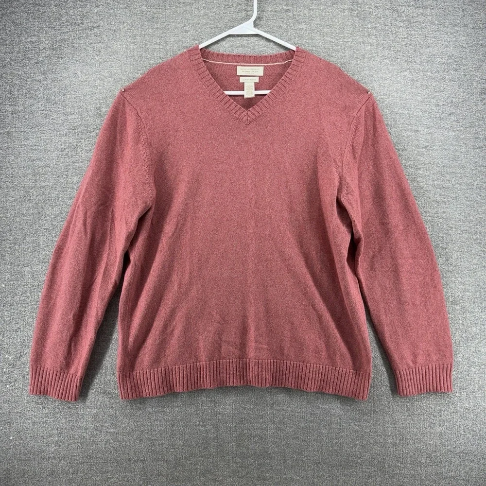 Banana Republic Luxury Blend Sweater Men Size Large Red Winter Casual Cashmere
